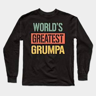 worlds greatest grumpa Long Sleeve T-Shirt